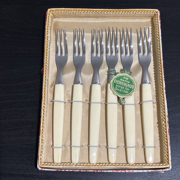 Eichenlaub | Dining | Vintage German Stainless Fruit Fork Set Of 6